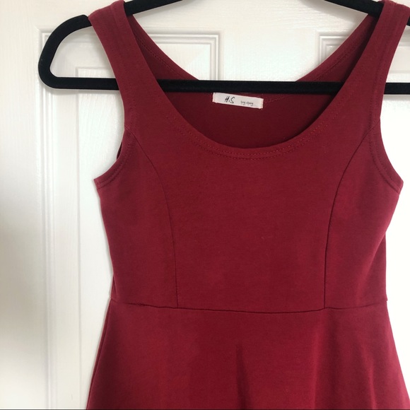 Red Burgundy Skater Dress - Picture 4 of 7